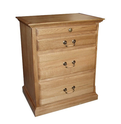 FD-3038T - Traditional Oak 3 Drawer Nightstand with Pullout Tray - Oak For Less® Furniture
