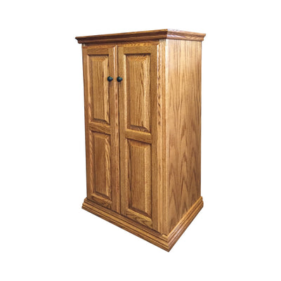 OD-O-T2448-FD-wood - Traditional Oak Bookcase 24" w x 17.75" d x 48" h with Full Doors - Wood - Oak For Less® Furniture