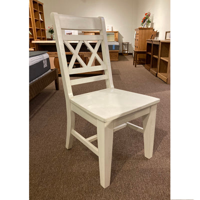 Clearance J Thomas Canyon Chair in Ivory Hand-Distressed finish - Oak For Less® 