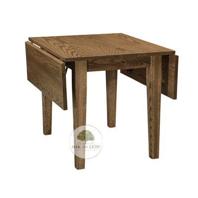 Amish made Drop Leaf Table in Solid Oak - leaves down - Oak For Less® Furniture