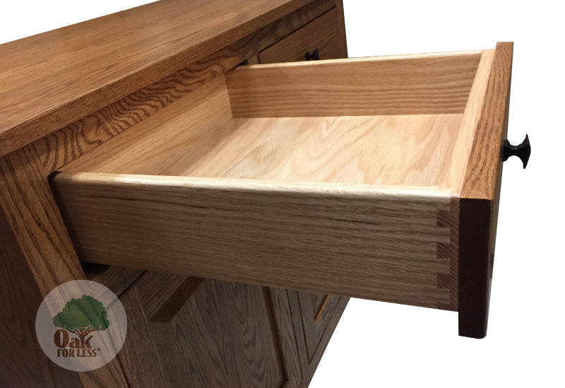 Amish made Classic Oak Buffet 40" w - drawer detail - Oak For Less® Furniture