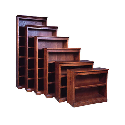 FD-6124M - Mission Oak Bookcase 36" w x 13" d x 72" h - Oak For Less® Furniture