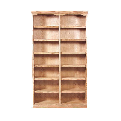 FD-6132T - Traditional Oak Bookcase 48" w x 13" d x 48" h - Oak For Less® Furniture