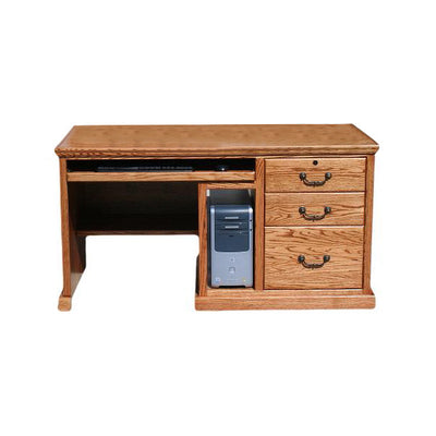 OD-O-T699 - Traditional Oak 57" Computer Desk with CPU area - Oak For Less® Furniture
