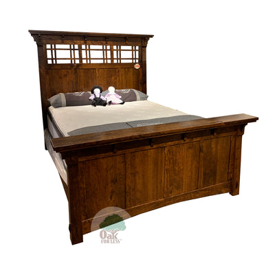 Amish made MaKayla Panel Bed in Character Cherry - King size | Oak For Less® Furniture & Amish Furniture Creations ™