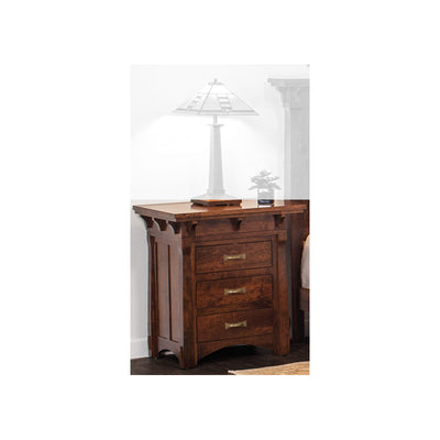 Amish made MaRyan 3 Drawer Nightstand in Character Cherry | Oak For Less® Furniture & Amish Furniture Creations ™