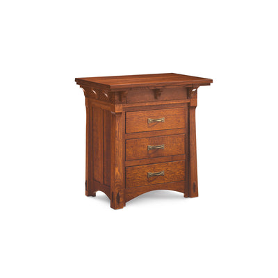 Amish made MaRyan 3 Drawer Nightstand in Quarter Sawn Oak | Oak For Less® Furniture & Amish Furniture Creations ™