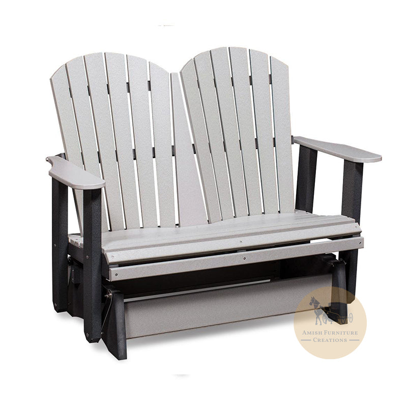 Amish made OKAW Outdoor Poly-Wood Double Glider - Oak For Less® Furniture / Amish Furniture Creations™