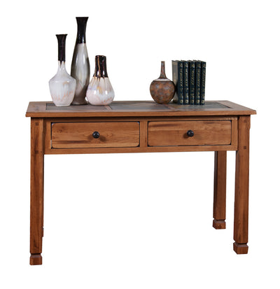 SD-3145RO - Sedona Rustic Sofa Table with Slate Inlay Top - Oak For Less® Furniture