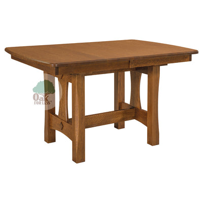 Amish made Sedona Trestle Table in Solid Oak - Oak For Less® Furniture
