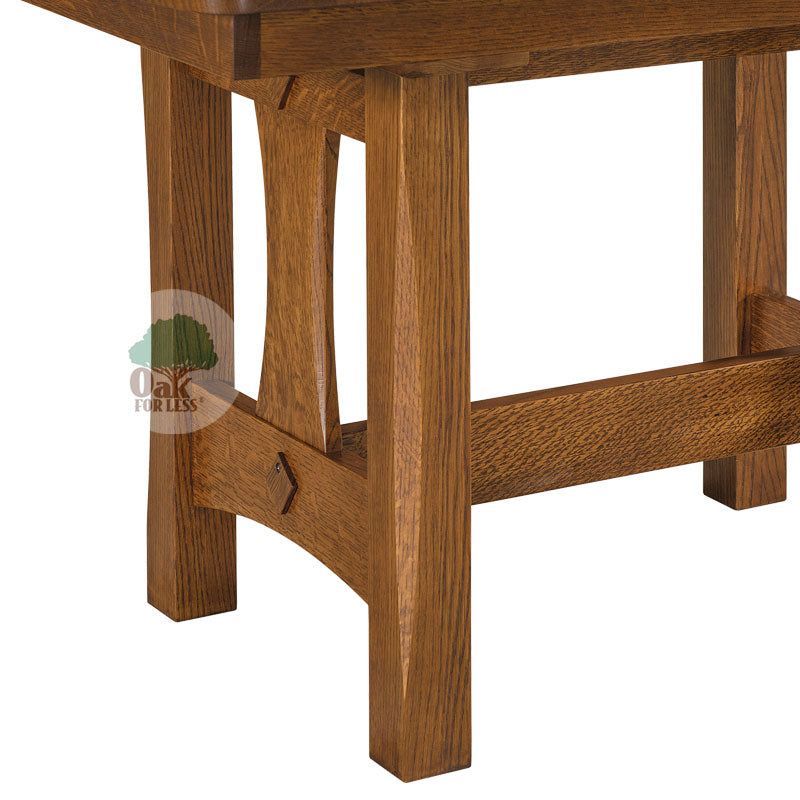 Amish made Sedona Trestle Table Set in Solid Oak - Oak For Less® Furniture